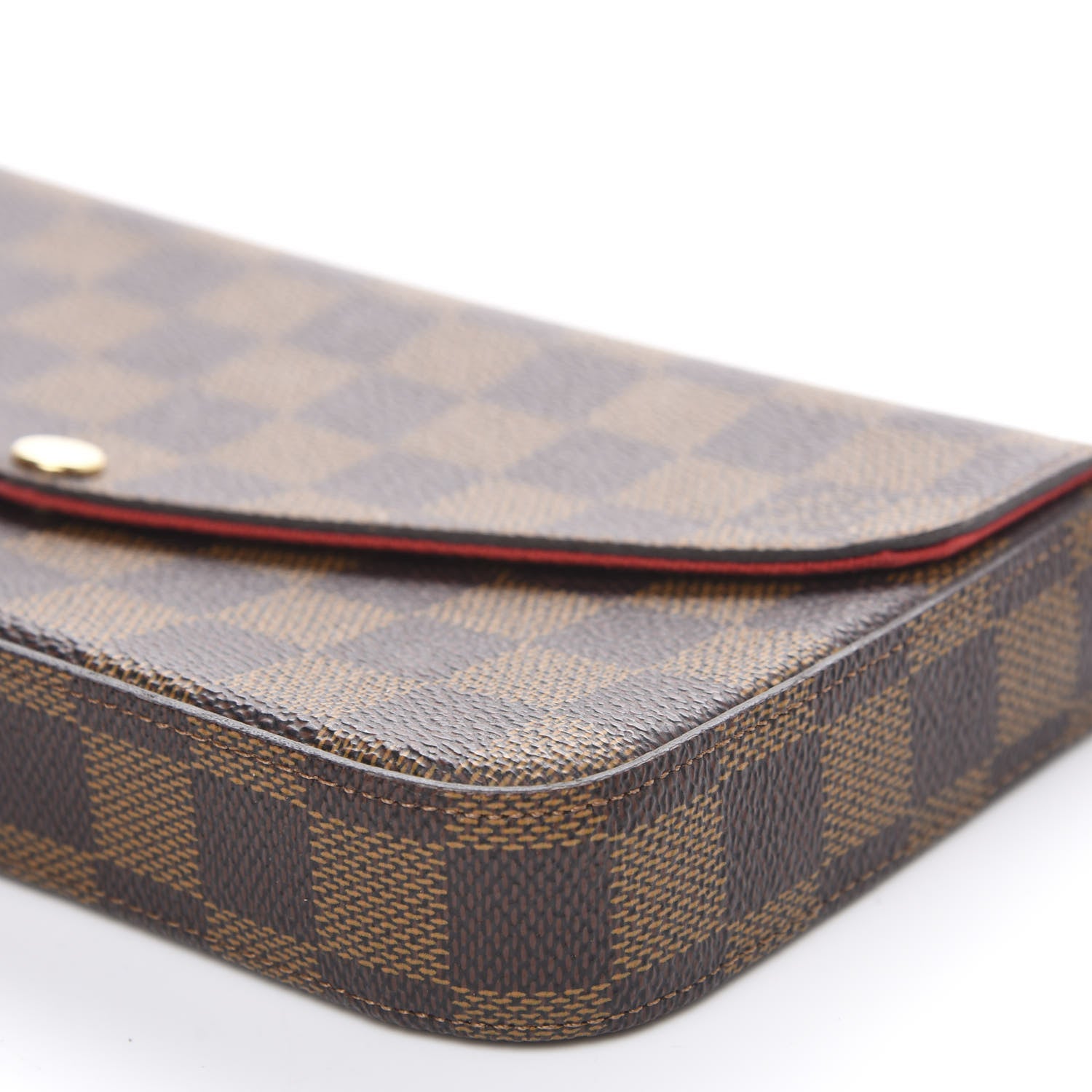 Louis Vuitton Damier Ebene Pochette Felicie Chain Wallet 9 of 12