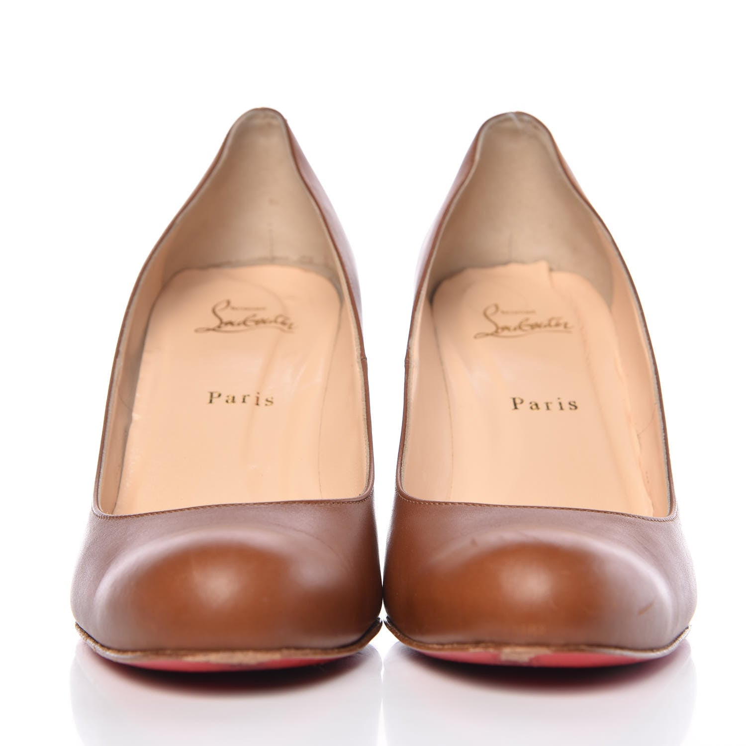 Christian Louboutin Calfskin Ron Ron Zeppa 85 Wedges 40.5 Cognac 2 of 11