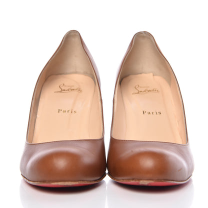 Christian Louboutin Calfskin Ron Ron Zeppa 85 Wedges 40.5 Cognac 2 of 11
