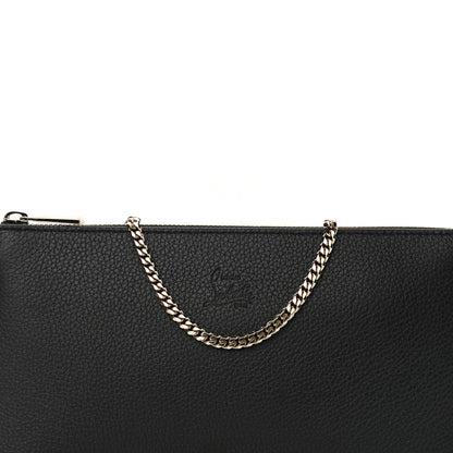 Christian Louboutin Calfskin Loubila Chain Clutch Black 7 of 9