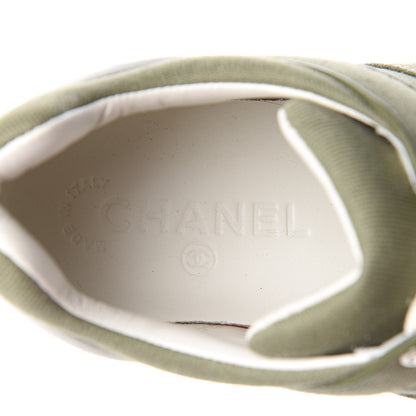 Chanel Canvas Womens Sneakers 38 Green 7 of 8