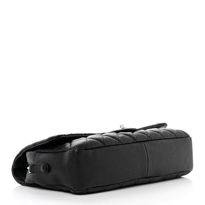 Chanel Caviar Quilted Jumbo Easy Flap Black 4 of 13