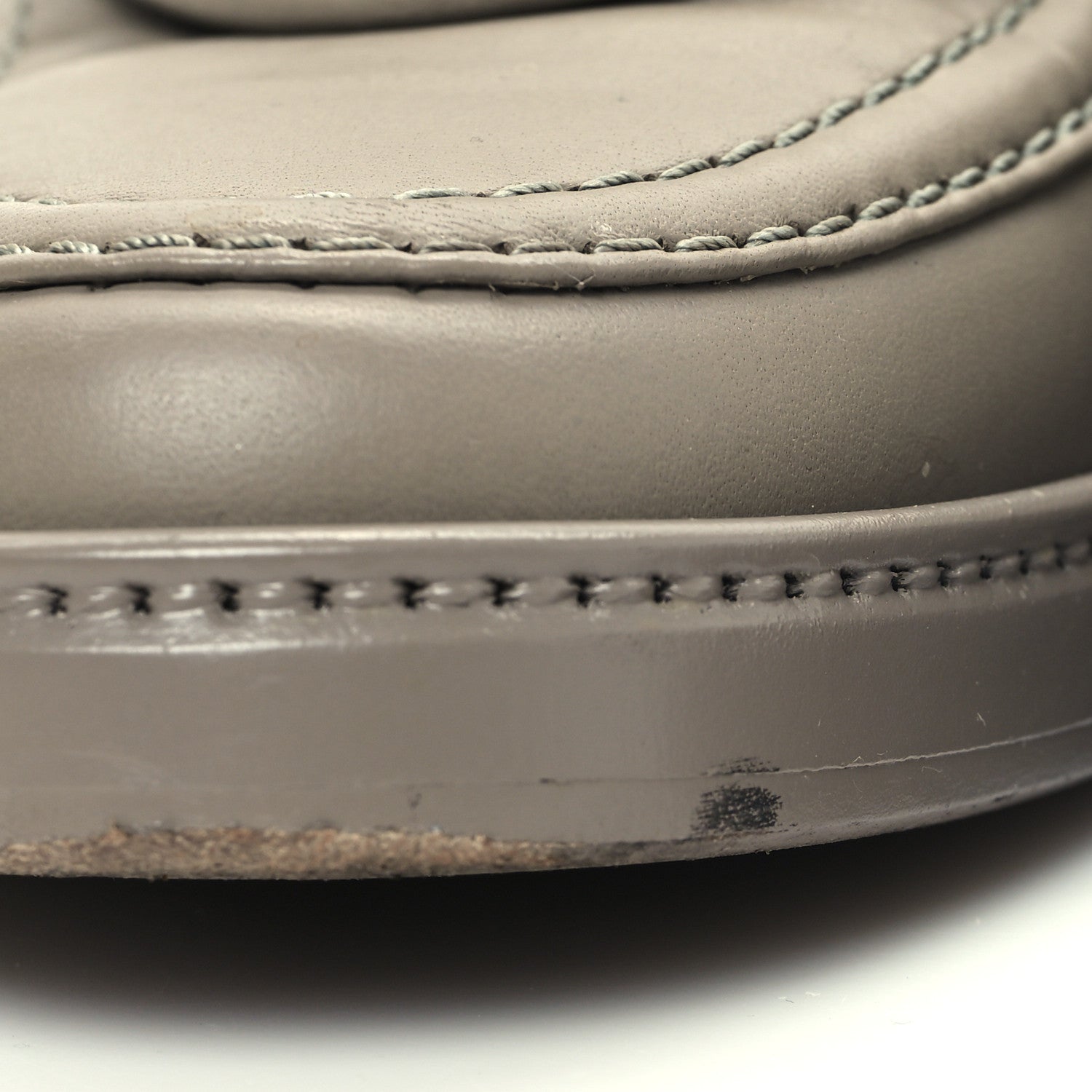 Chanel Shiny Lambskin Quilted CC Turnlock Loafers 38.5 Grey 10 of 11