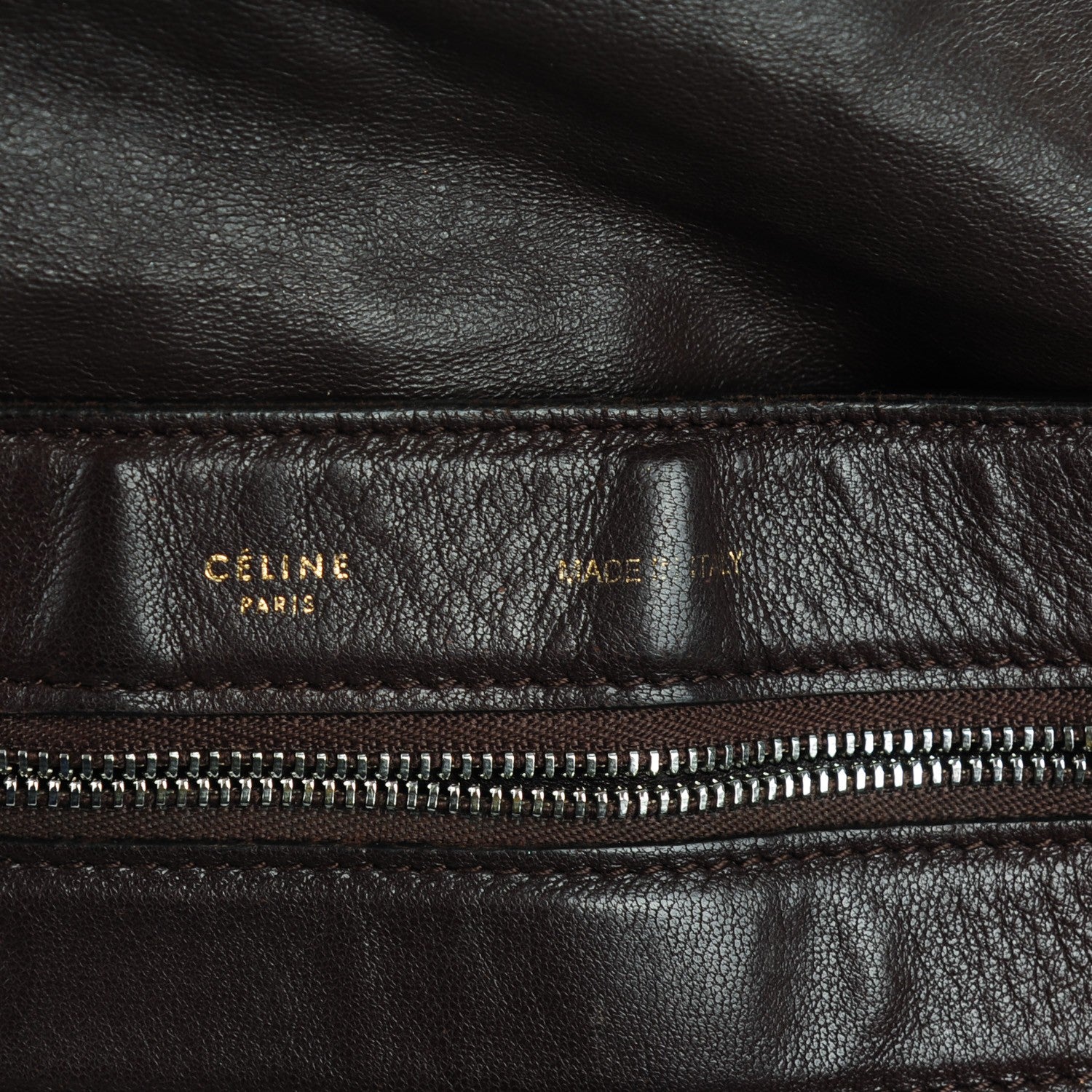 Celine Python Lambskin Horizontal Zipper Gusset Cabas 6 of 8