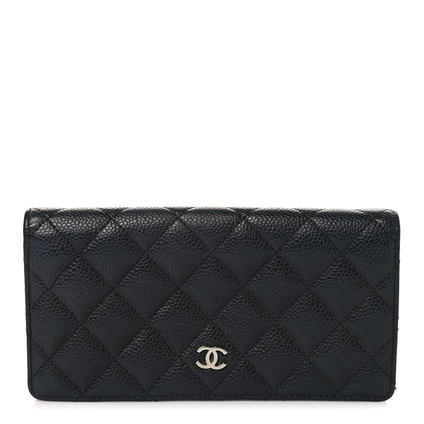 Caviar Quilted Yen Wallet Black