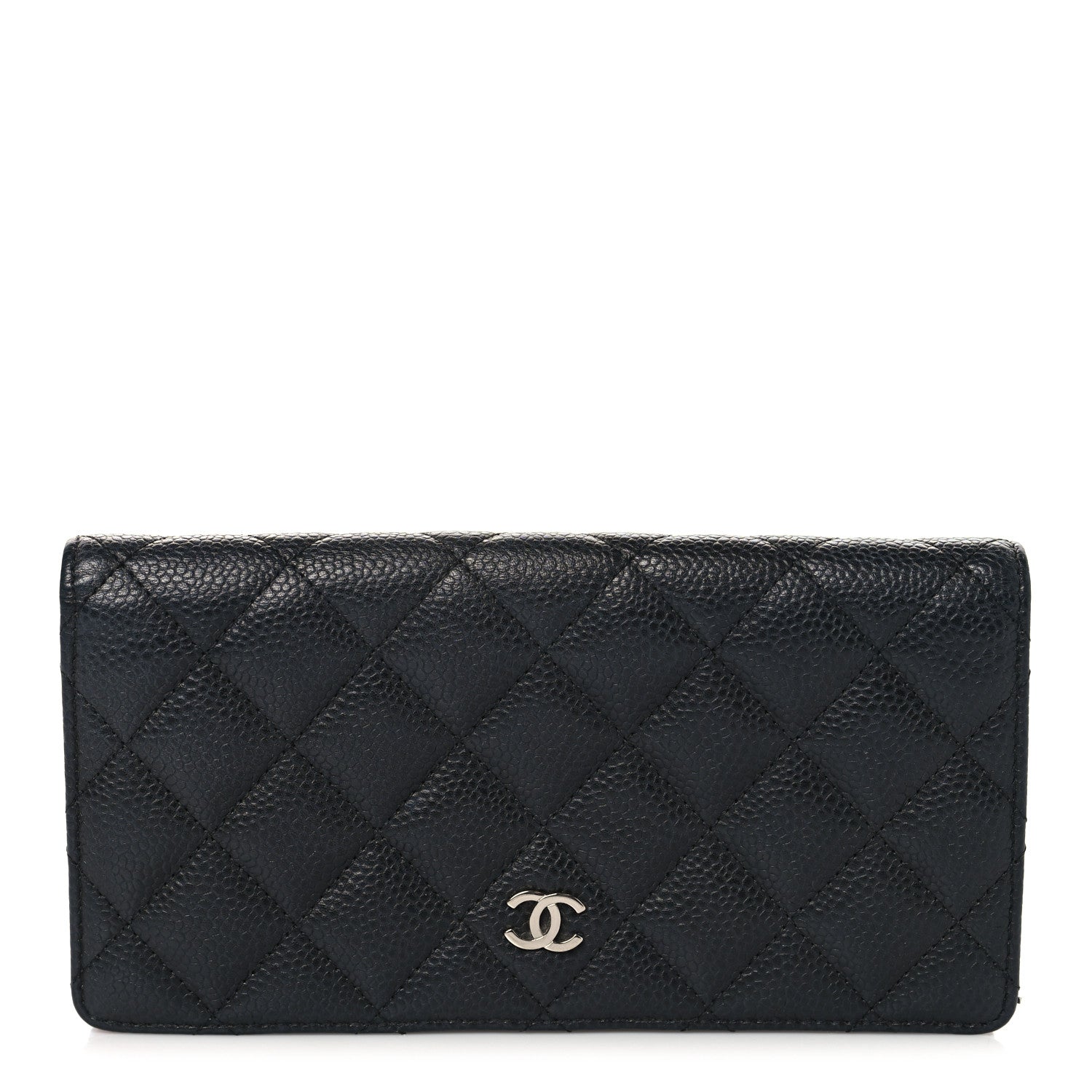 Chanel Caviar Quilted Yen Wallet Black 1 of 9