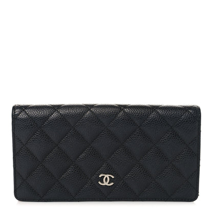 Chanel Caviar Quilted Yen Wallet Black 1 of 9