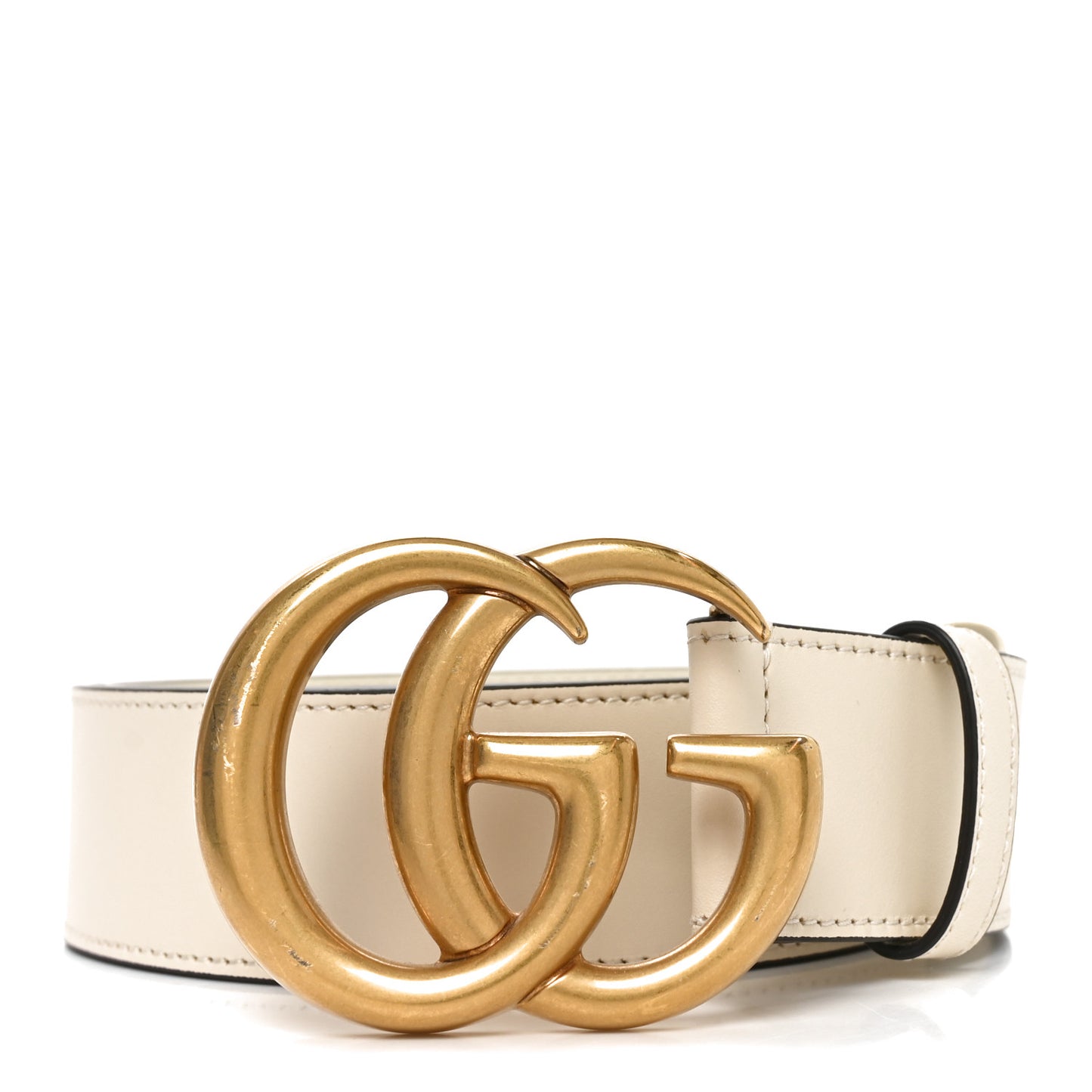 Calfskin Double G 40mm Belt 85 34 Mystic White
