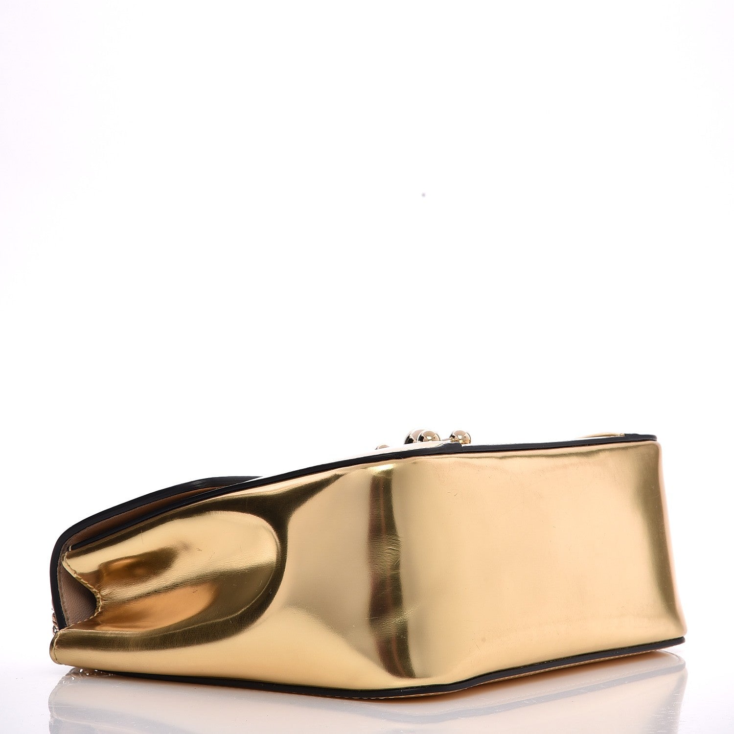 Chloe Metallic Calfskin Small Elsie Shoulder Bag Gold 4 of 8