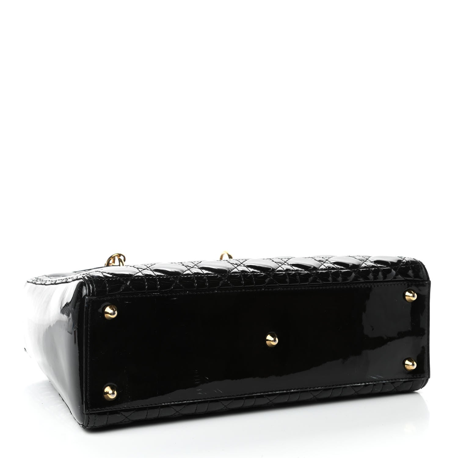 Christian Dior Patent Cannage Large Lady Dior Black 3 of 6