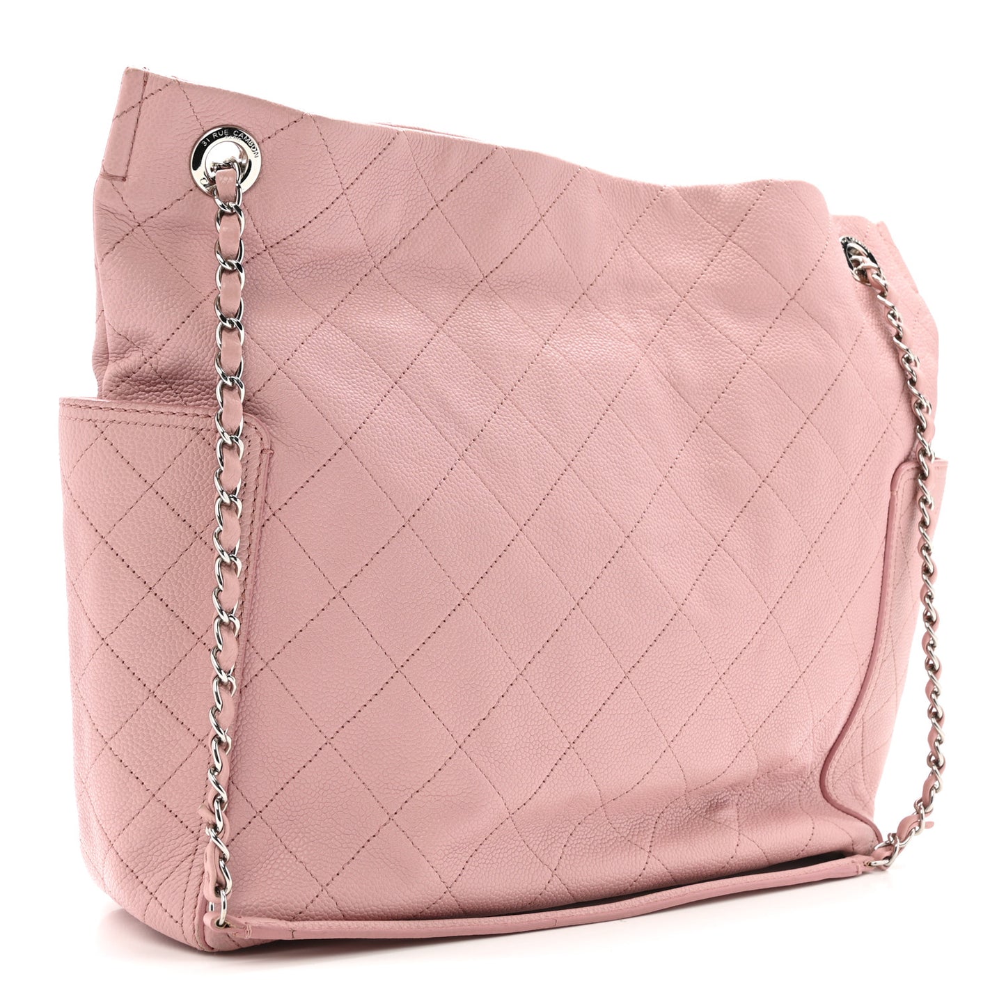 Caviar Stitched Medium CC Pocket Hobo Pink