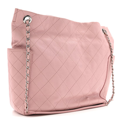Chanel Caviar Stitched Medium CC Pocket Hobo Pink 3 of 16