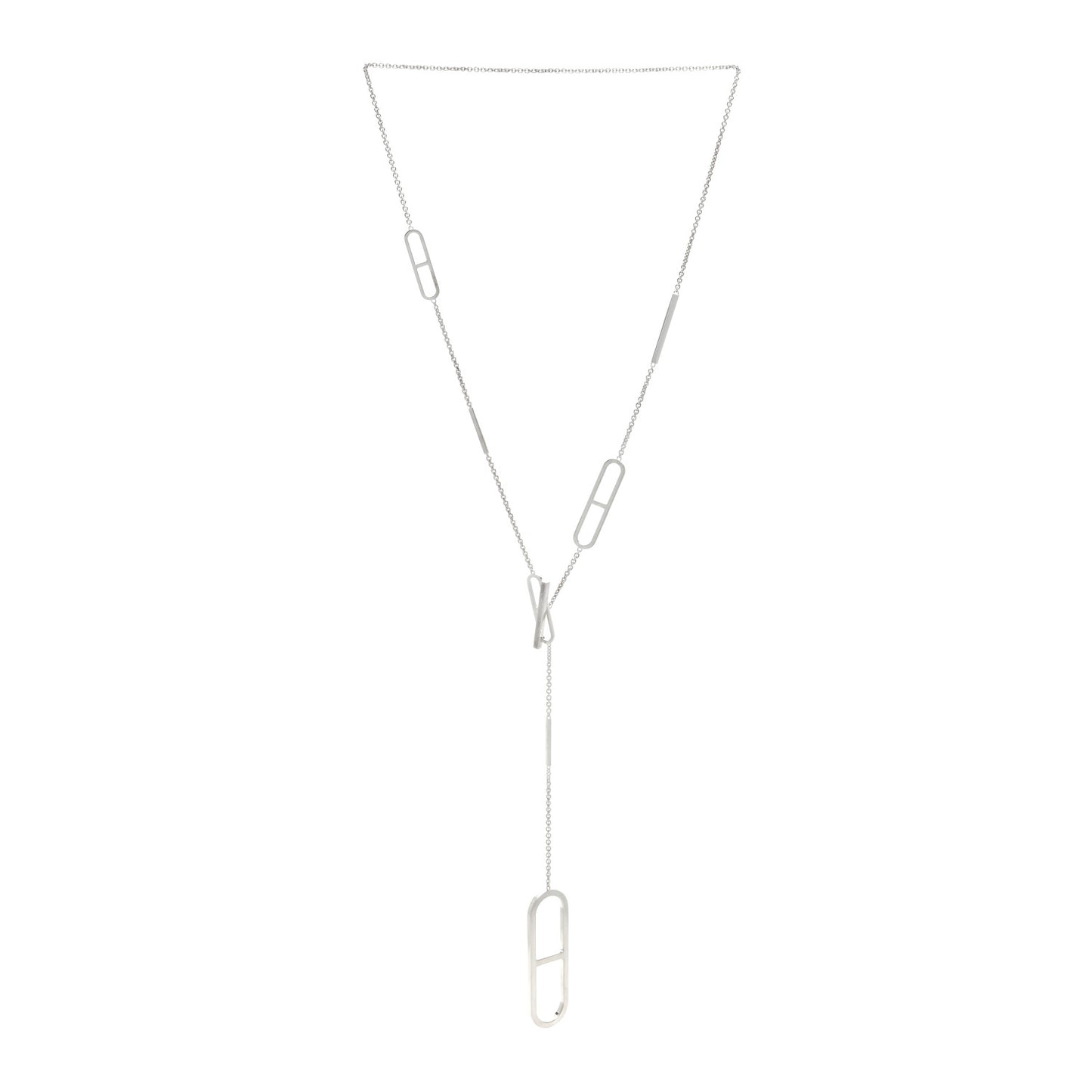 Sterling Silver Ever Chaine d'Ancre Long Lariat Necklace