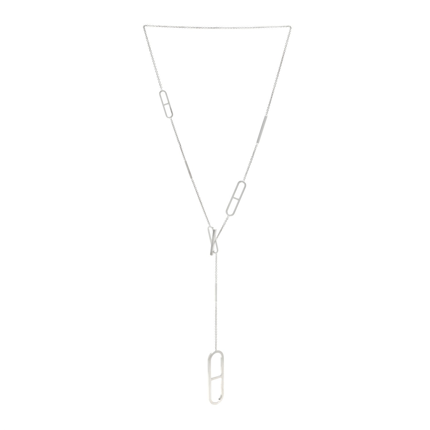 Hermes Sterling Silver Ever Chaine d'Ancre Long Lariat Necklace 2 of 3