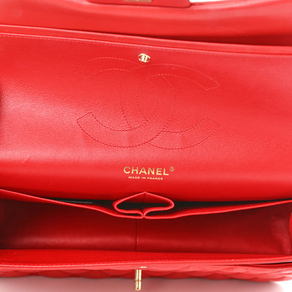 Chanel Lambskin Quilted Jumbo Double Flap Red 5 of 17
