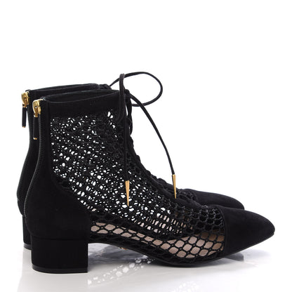 Christian Dior Suede Resille Naughtily-D 30mm Ankle Boots 38 Black 5 of 10