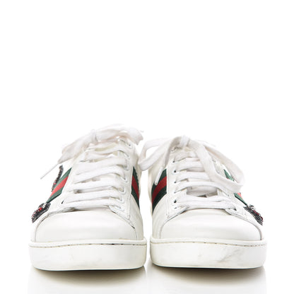 Gucci Calfskin Web Studded Arrow Ace Sneakers 36.5 White 2 of 15