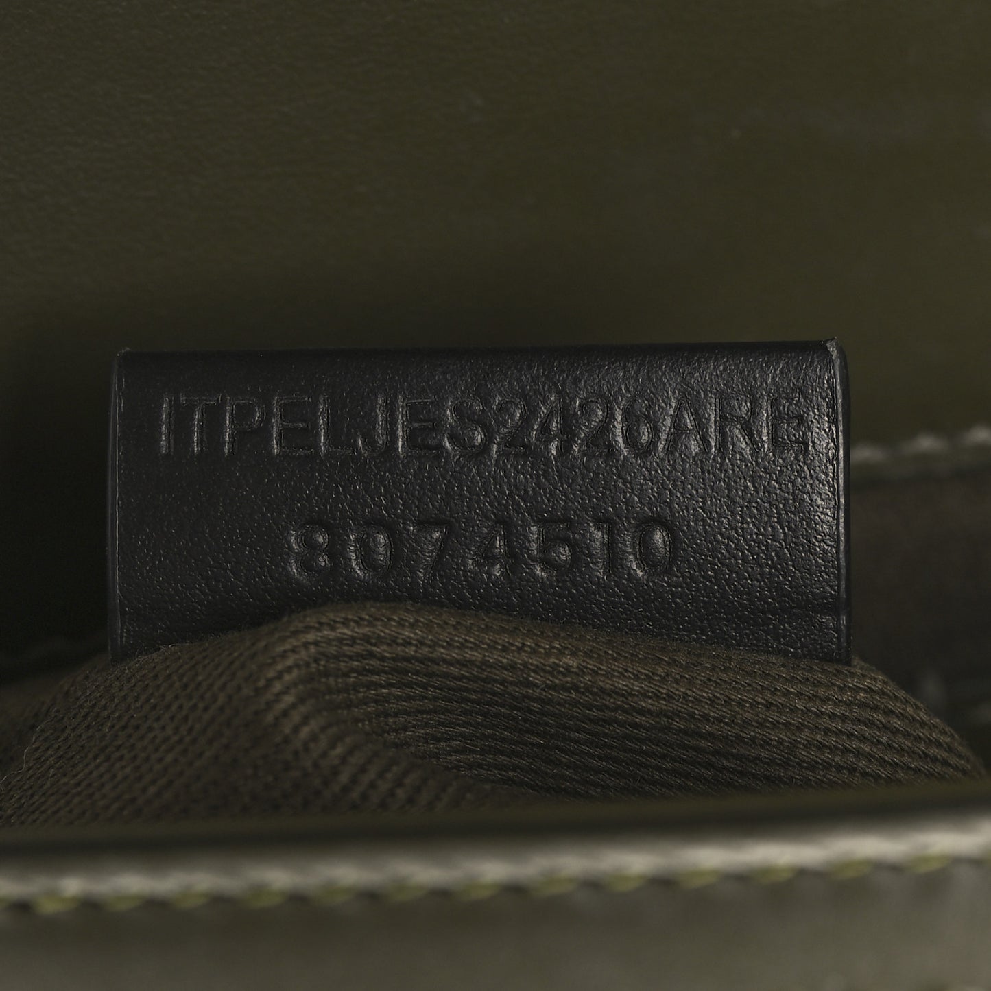 Coated Canvas Calfskin Vintage Check Note Top Handle Shoulder Bag Olive Green