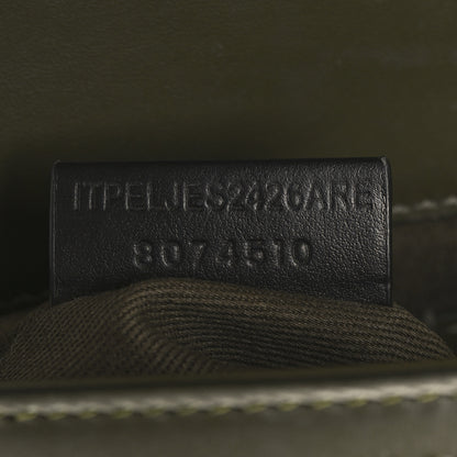 Burberry Coated Canvas Calfskin Vintage Check Note Top Handle Shoulder Bag Olive Green 7 of 11
