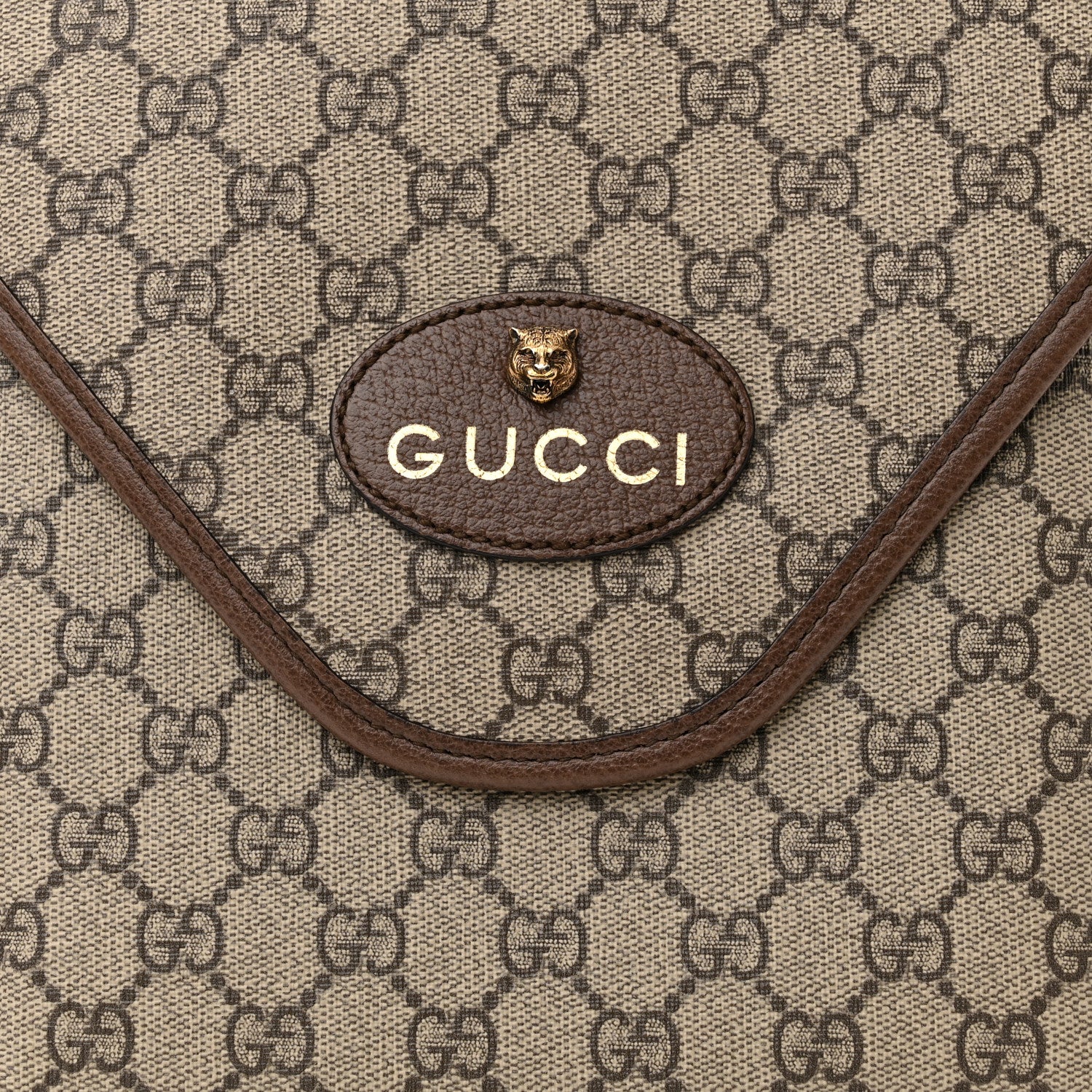 Gucci GG Supreme Monogram Web Medium Neo Vintage Flap Messenger Bag Beige New Acero 8 of 11