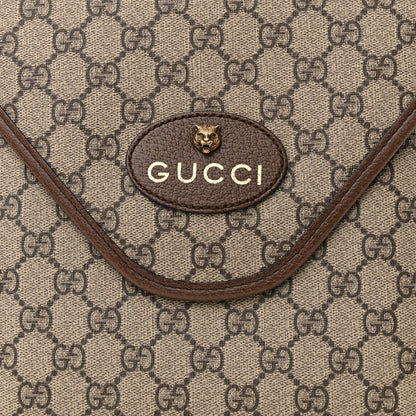 Gucci GG Supreme Monogram Web Medium Neo Vintage Flap Messenger Bag Beige New Acero 8 of 11
