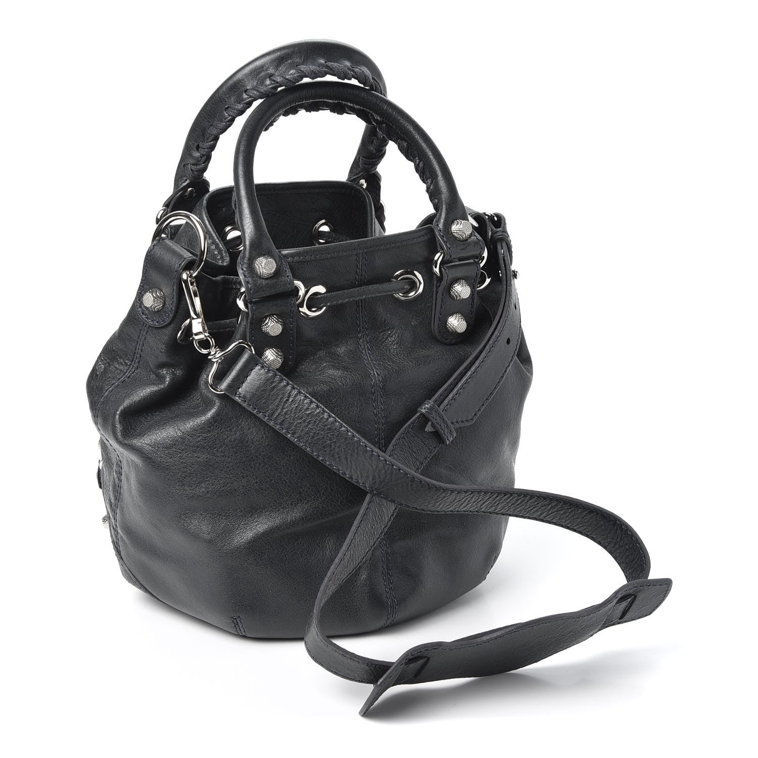 Balenciaga Agneau Giant 12 Silver Hardware Mini Pompon Anthracite 2 of 9
