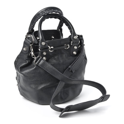 Balenciaga Agneau Giant 12 Silver Hardware Mini Pompon Anthracite 2 of 9