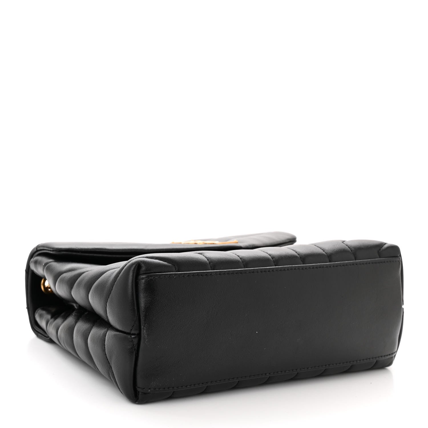 Saint Laurent Calfskin Y Quilted Monogram Small Loulou Chain Satchel Black 4 of 11