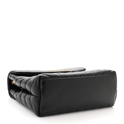 Saint Laurent Calfskin Y Quilted Monogram Small Loulou Chain Satchel Black 4 of 11