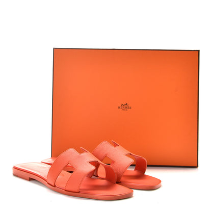 Hermes Epsom Oran Sandals 39 Orange Poppy 10 of 10