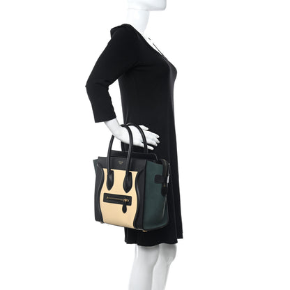 Celine Baby Grained Calfskin Nubuck Micro Tri-Color Luggage 2 of 12