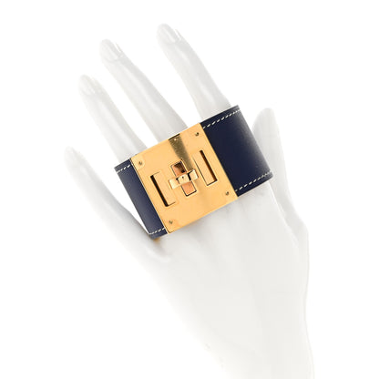 Hermes Swift Kelly Dog Bracelet T2 Bleu Saphir Jaune Ambre 2 of 6