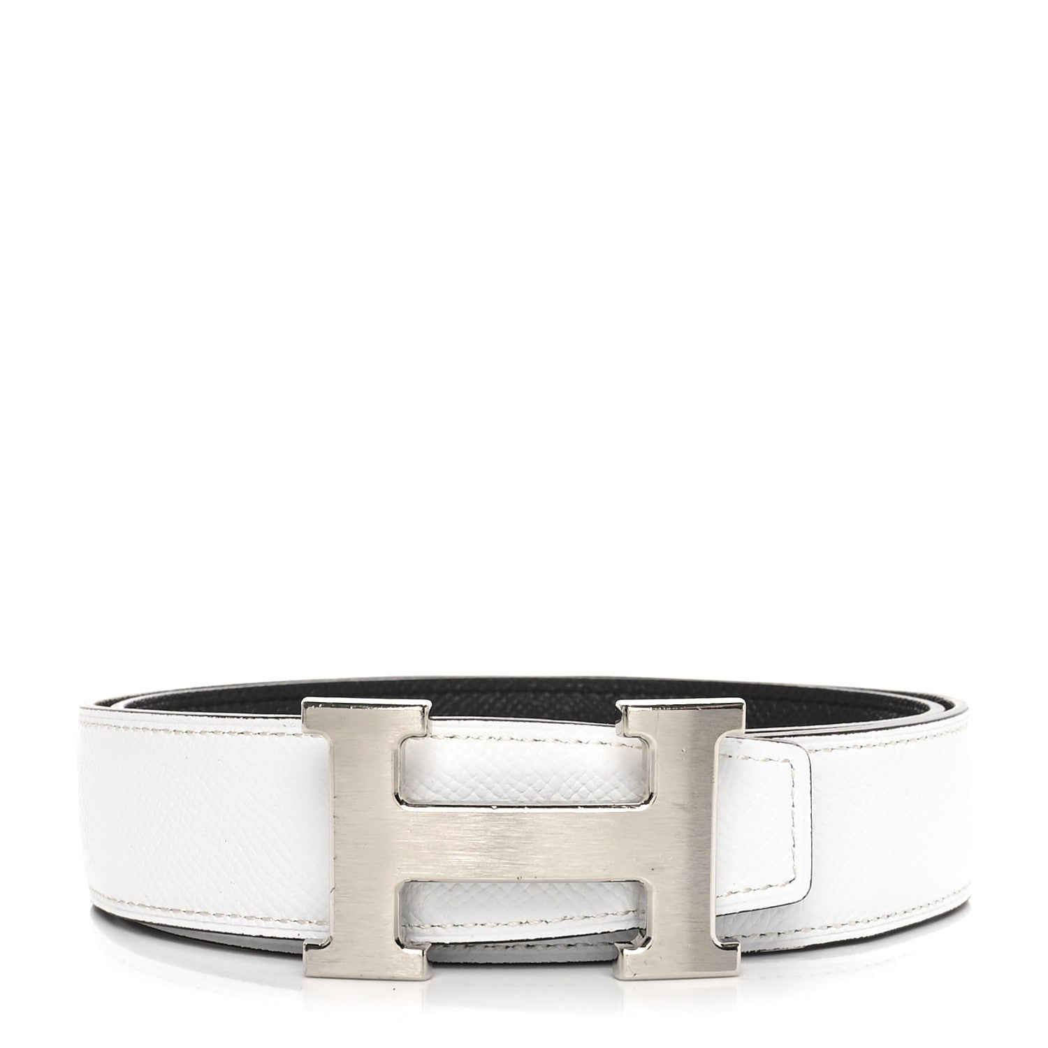 Hermes Epsom 42mm Constance Belt 75 30 Black White 1 of 5