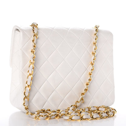 Chanel Lambskin Quilted Mini Square Flap White 3 of 13