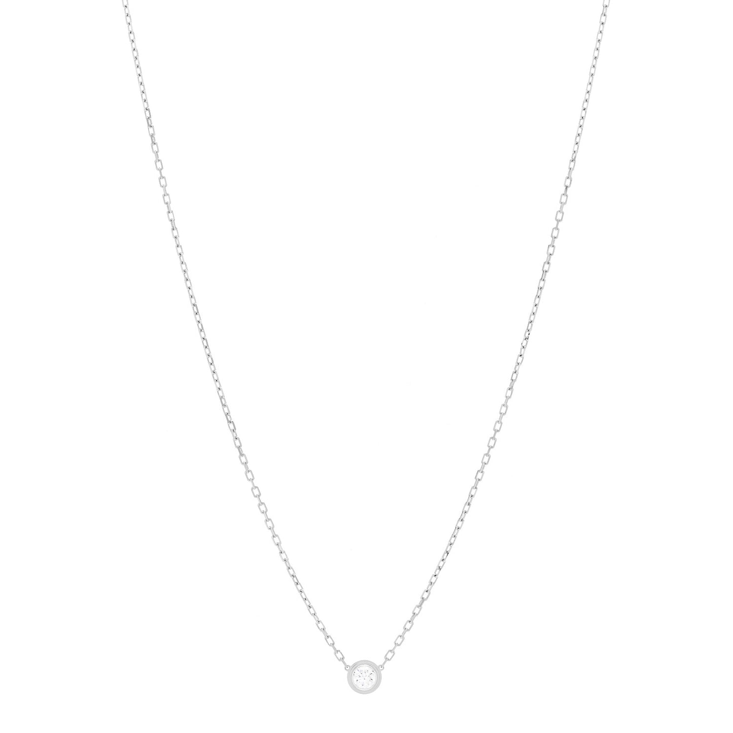 18K White Gold Diamond LM D'Amour Pendant Necklace