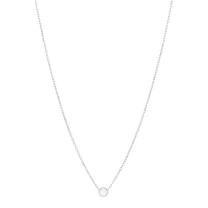 Cartier 18K White Gold Diamond LM D'Amour Pendant Necklace 1 of 6