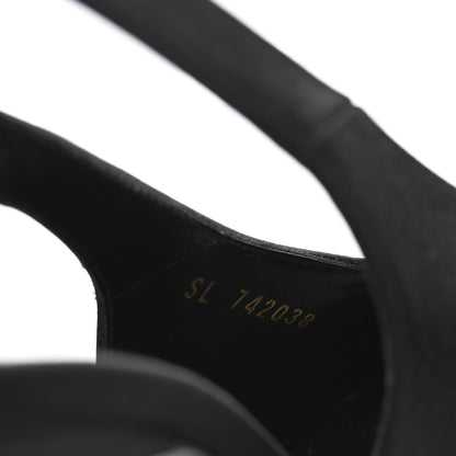 Saint Laurent Silk Satin Yasmeen 115 Slingback Pumps 35 Black 9 of 10