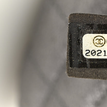Chanel Metallic Calfskin Quilted Banane Waist Bag Fanny Pack Dark Silver 6 of 12
