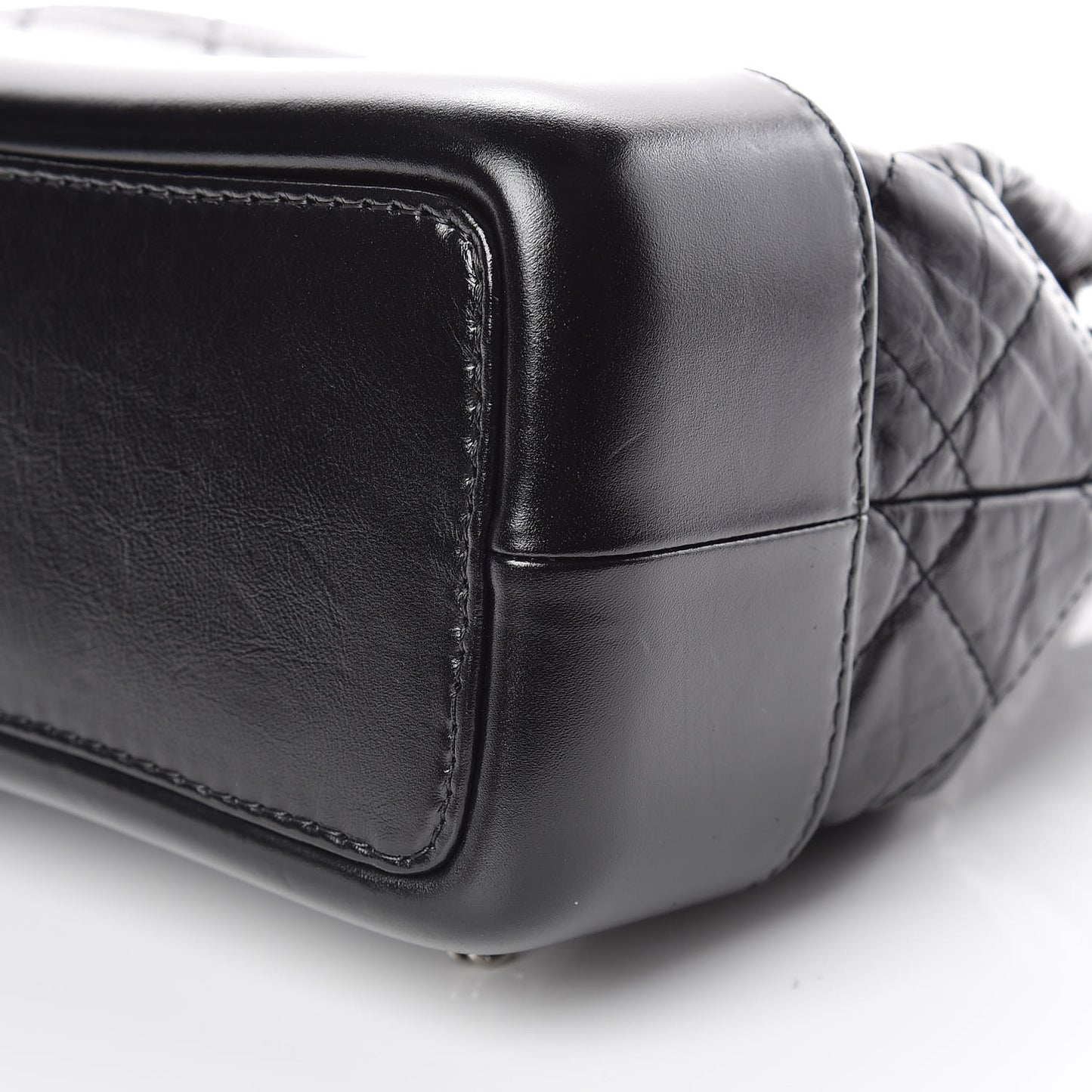 Aged Calfskin Quilted Small Gabrielle Backpack Black