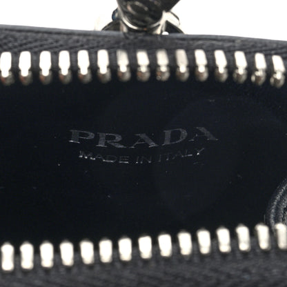 Prada Spazzolato Coin Pouch Bag Charm Black 6 of 6