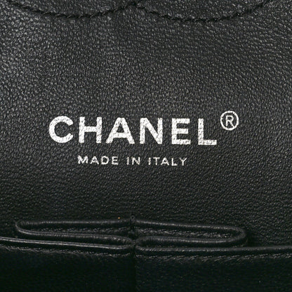 Chanel Tweed Quilted Medium Double Flap Black Grey 6 of 11