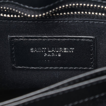 Saint Laurent Cotton Bandana Y Quilted Monogram Toy Loulou Crossbody Bag Red 8 of 9