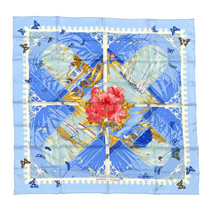 Hermes Silk Varangues Scarf 90 Gris Perle Sepia 1 of 5