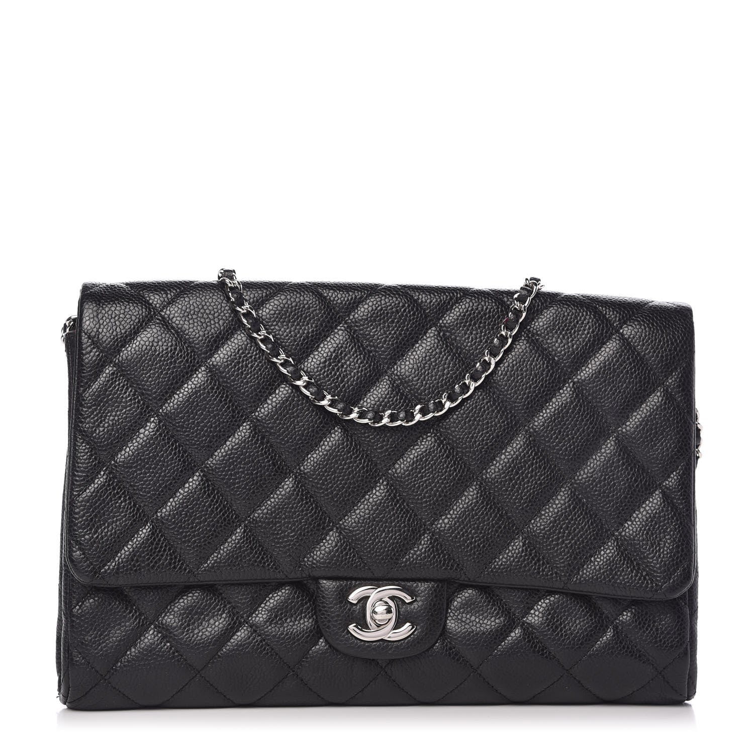 Chanel Caviar Quilted Clutch With Chain Flap Black 1 of 9