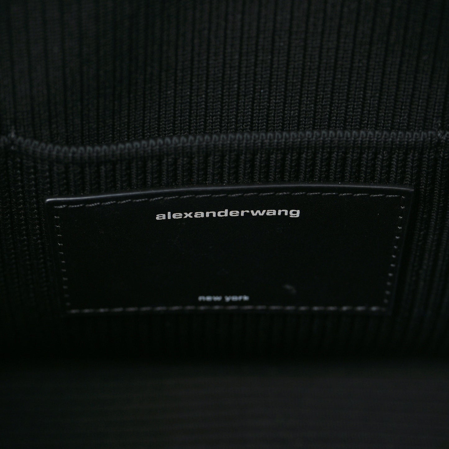 Ribbed Knit Small Ryan Bag Black