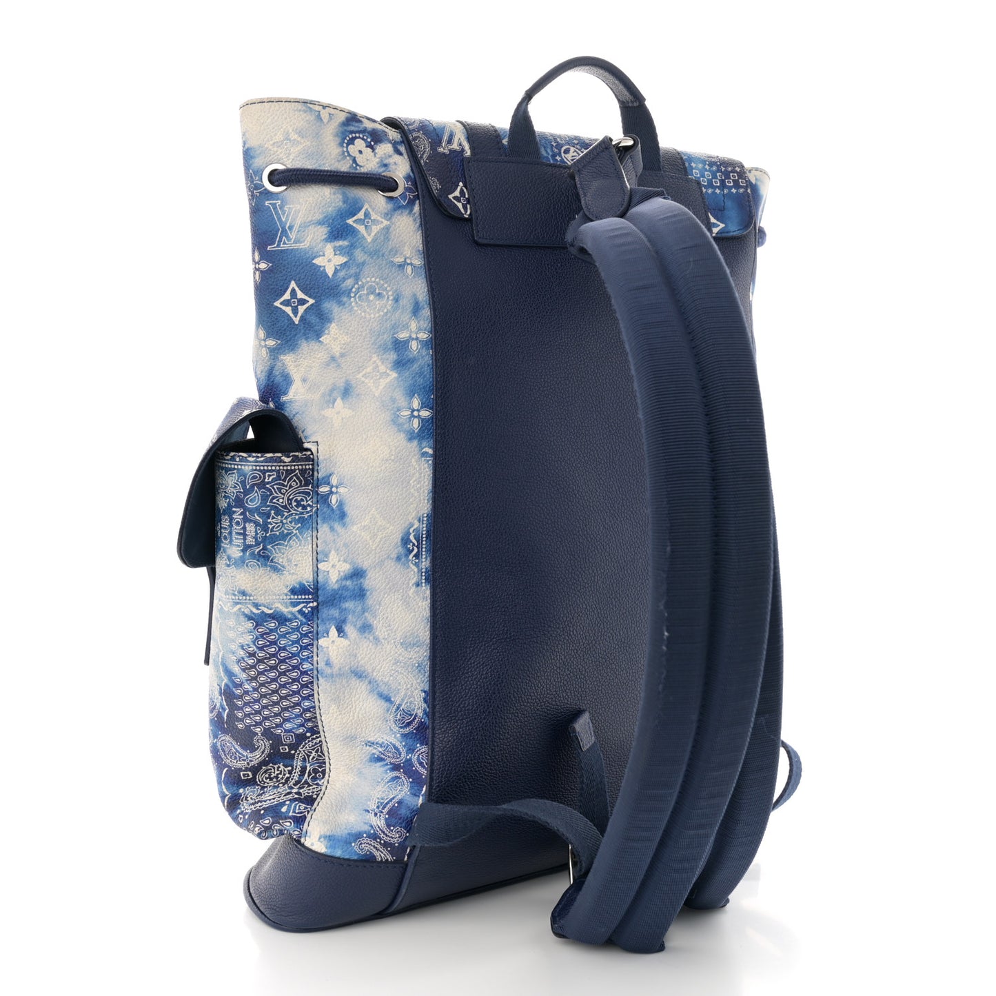 Cowhide Monogram Bandana Christopher MM Backpack Blue