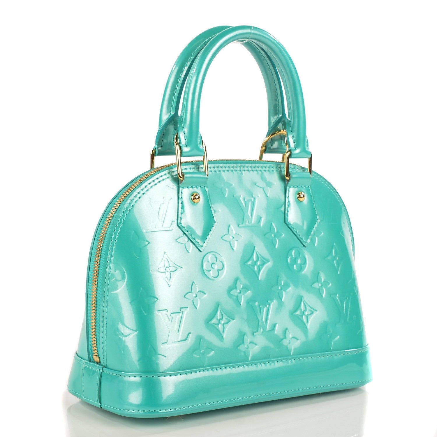 Louis Vuitton Vernis Alma BB Blue Lagon 3 of 8