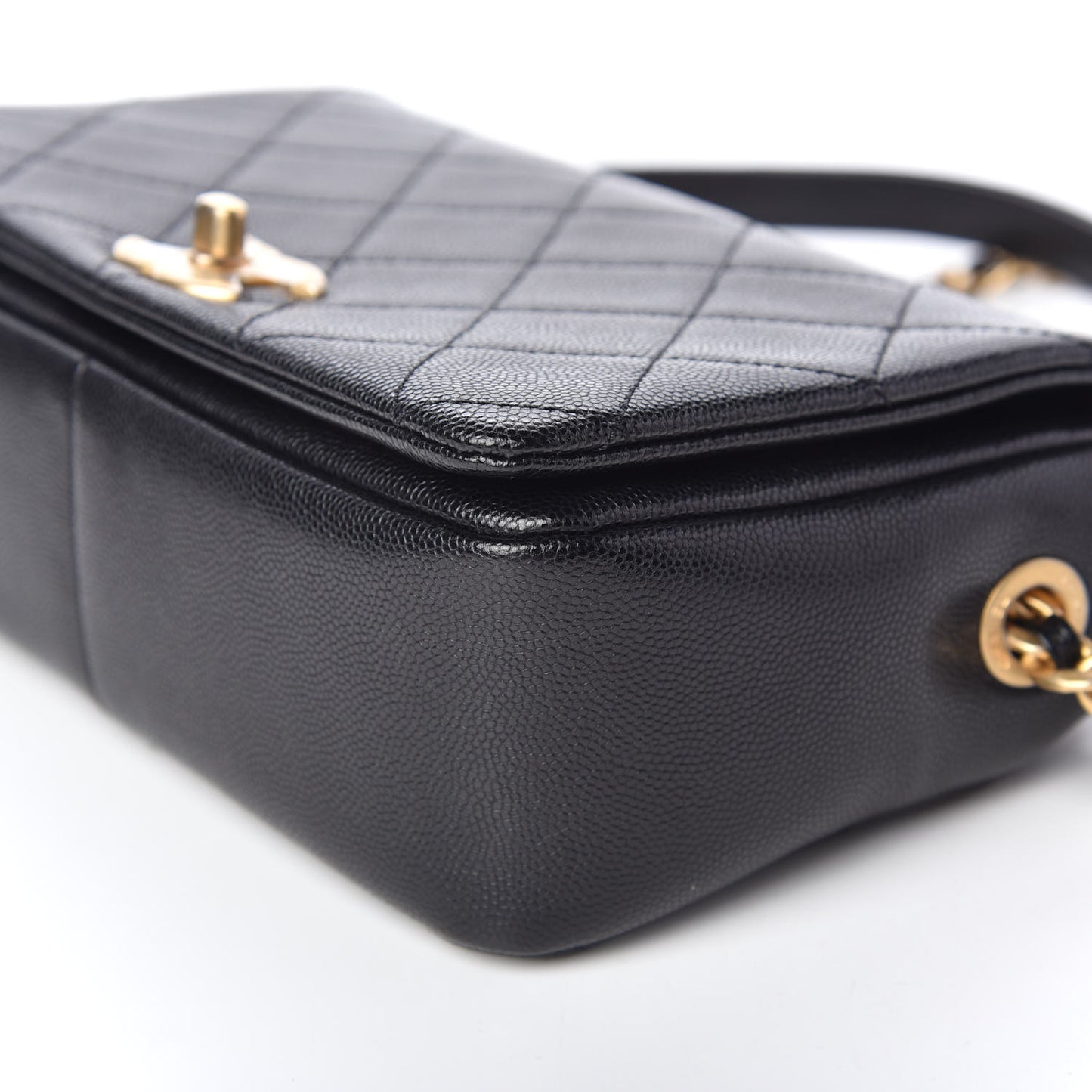 Caviar Quilted Small Fashion Therapy Flap Bag Black