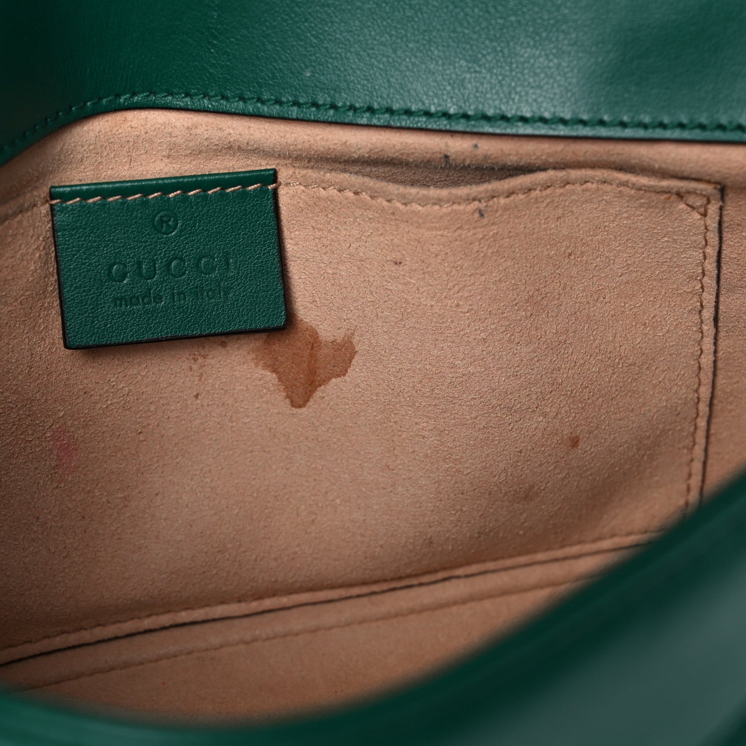 Gucci Calfskin Matelasse Mini GG Marmont Shoulder Bag Emerald Green 15 of 18