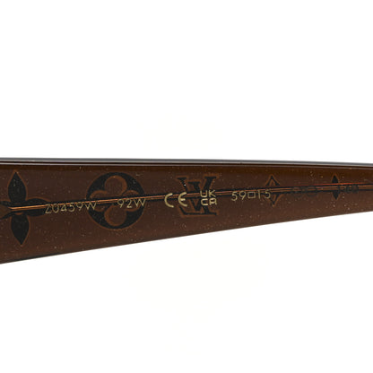 Louis Vuitton Acetate Obsession GM Sunglasses Z0459W Brown Glitter 6 of 8